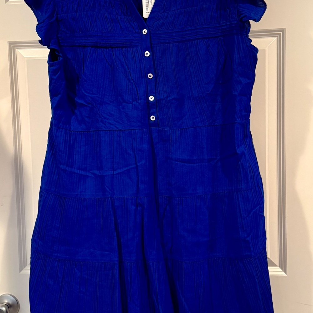 Soft Surroundings blue gauze cotton dress 1x NWT - Picture 6 of 6